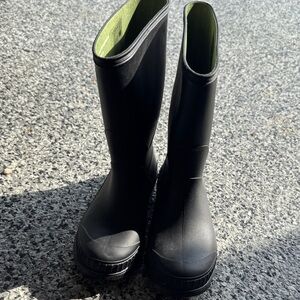 Black Kids Rain Boots